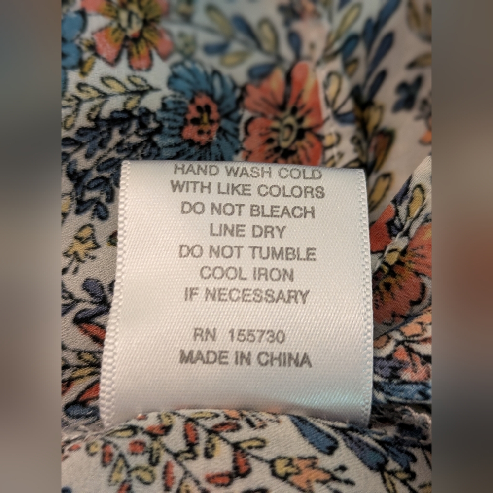 Rose & Olive Multicolor Floral Blouse, 2X - Picture 9 of 9